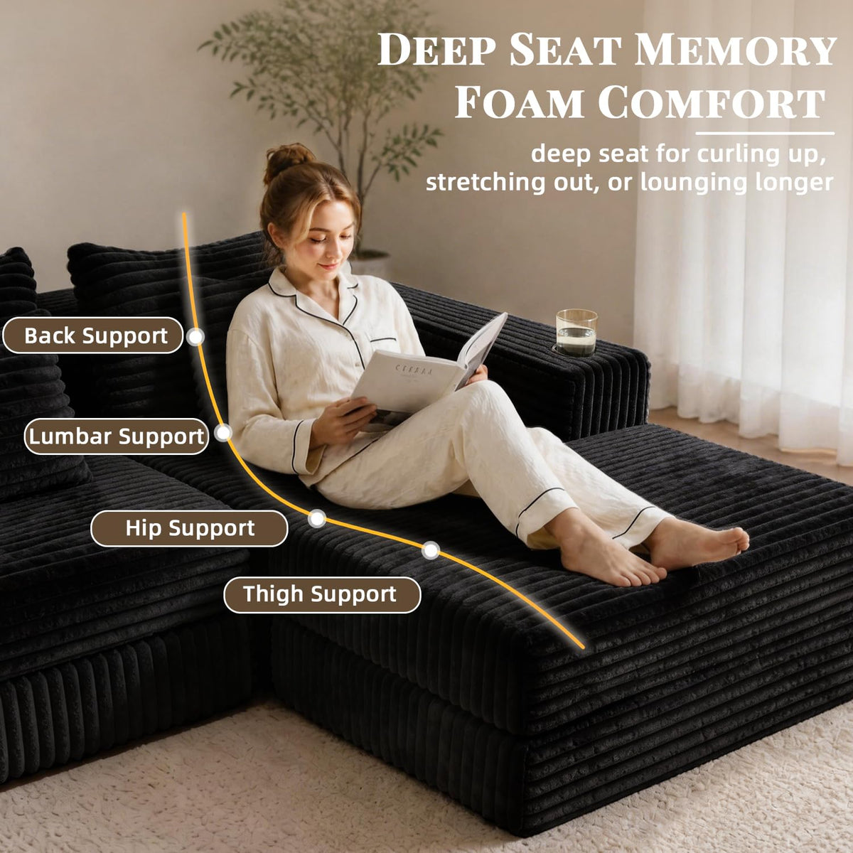 Corduroy Modular Sectional Sofa