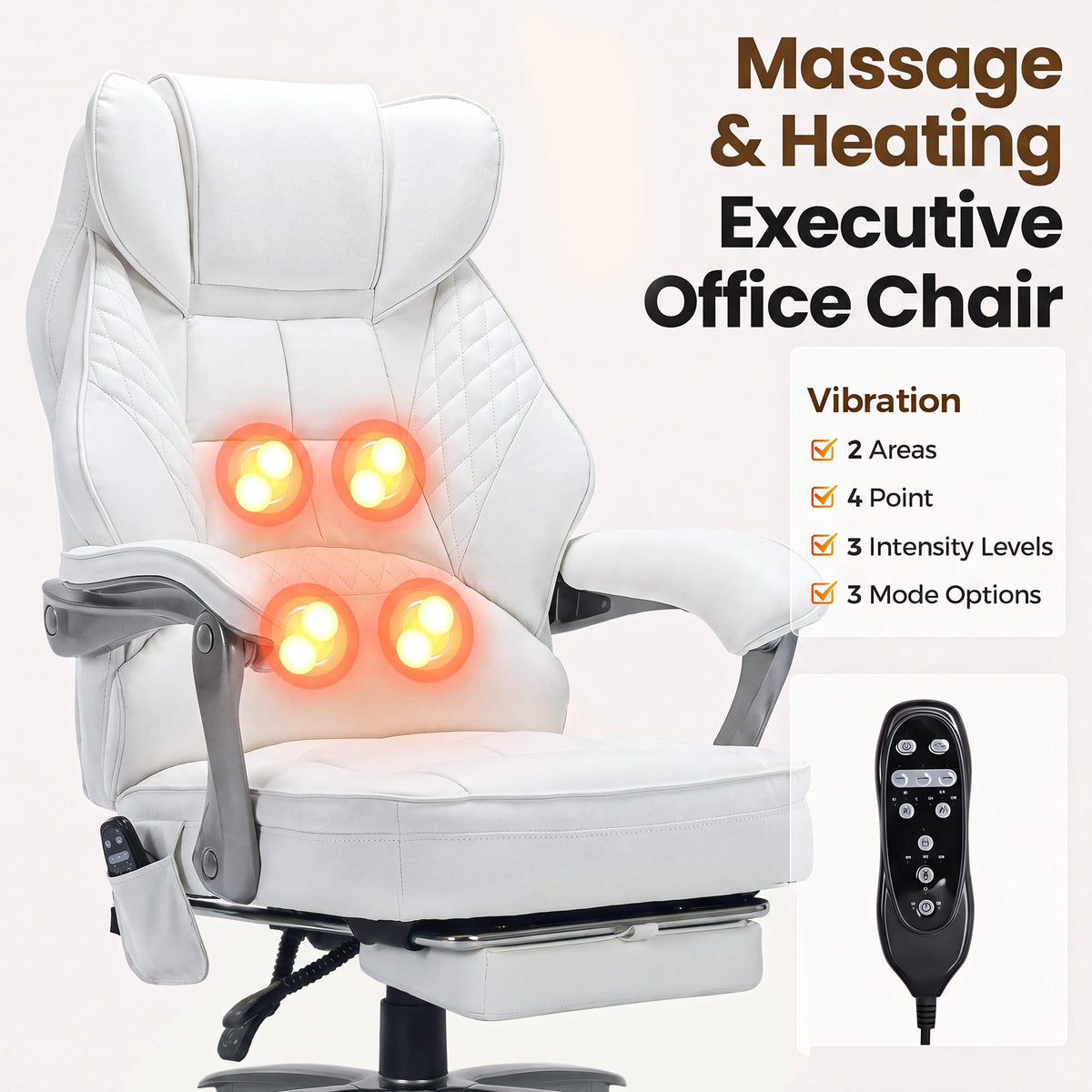 COLAMY Big and Tall Massage & Heat Office Chair, Ergonomic Gaming Chair