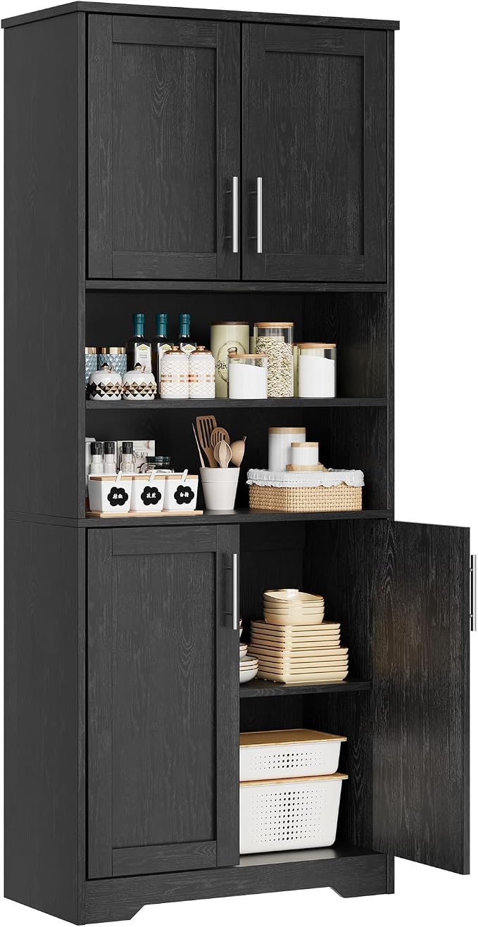 Tall Storage Cabinet with Adjustable Shelves