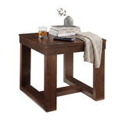Signature Design by Ashley End Table, Oversized Square, Dark Brown
