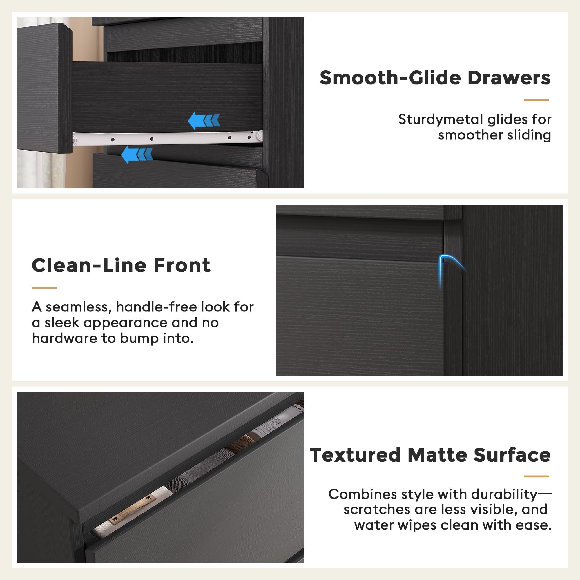 4-Drawer Dresser with Deep Storage