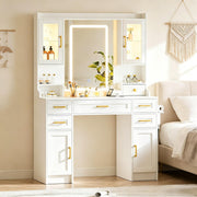 Vanity Desk with LED Mirror