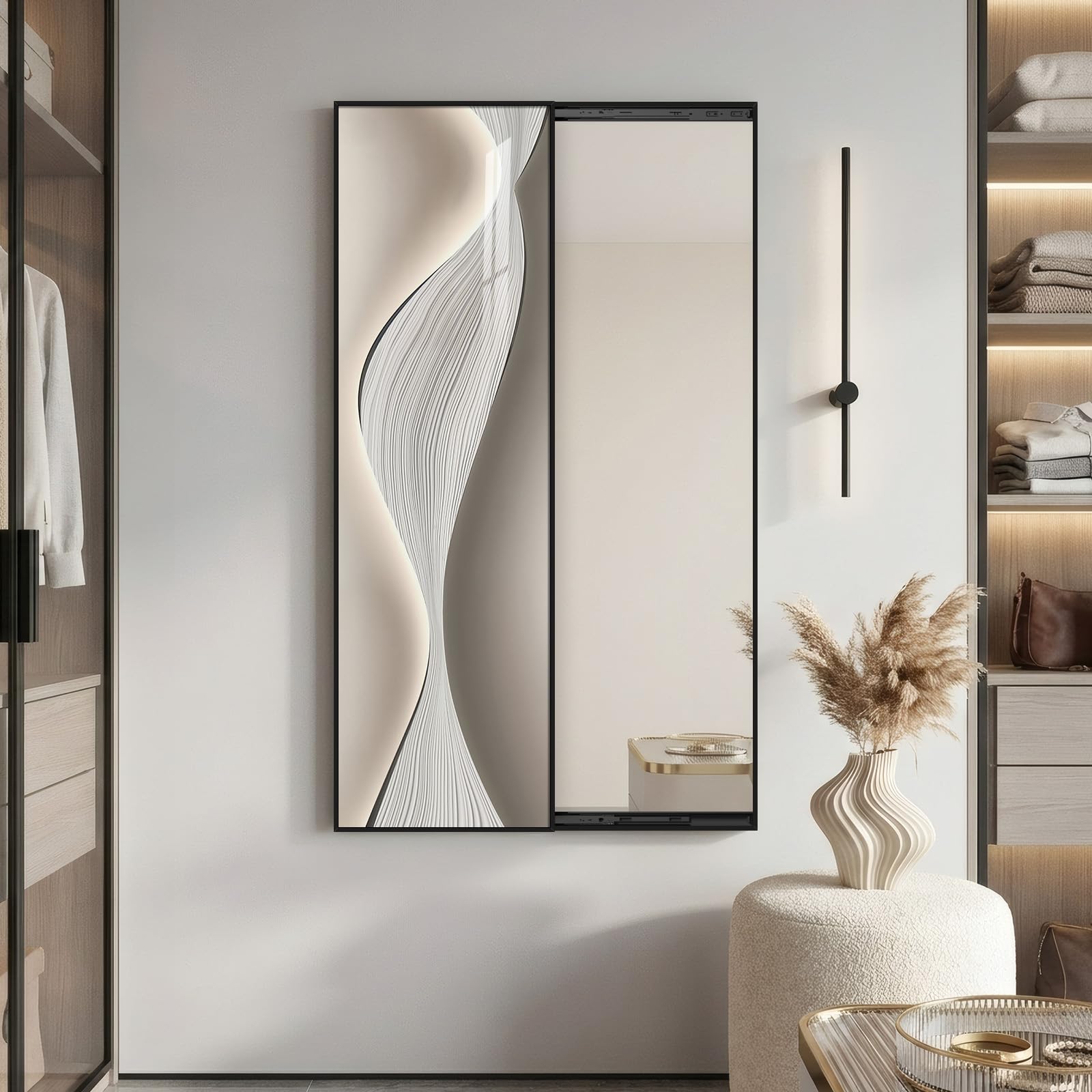Sliding Full-Length Wall Mirror