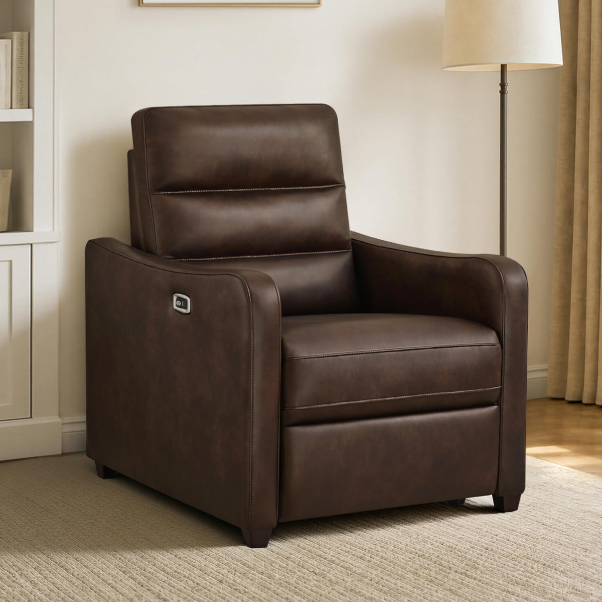 KISLOT Zero Wall Hugger Recliner Chair, Power Reclining Armchair, Espresso