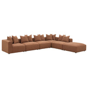 Coaster Jennifer 6-Piece Modular Sectional Sofa Terracotta 551591-SET