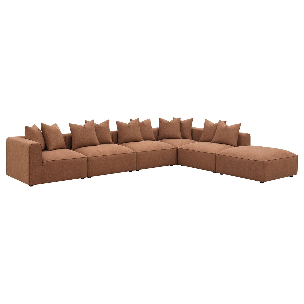 Coaster Jennifer 6-Piece Modular Sectional Sofa Terracotta 551591-SET