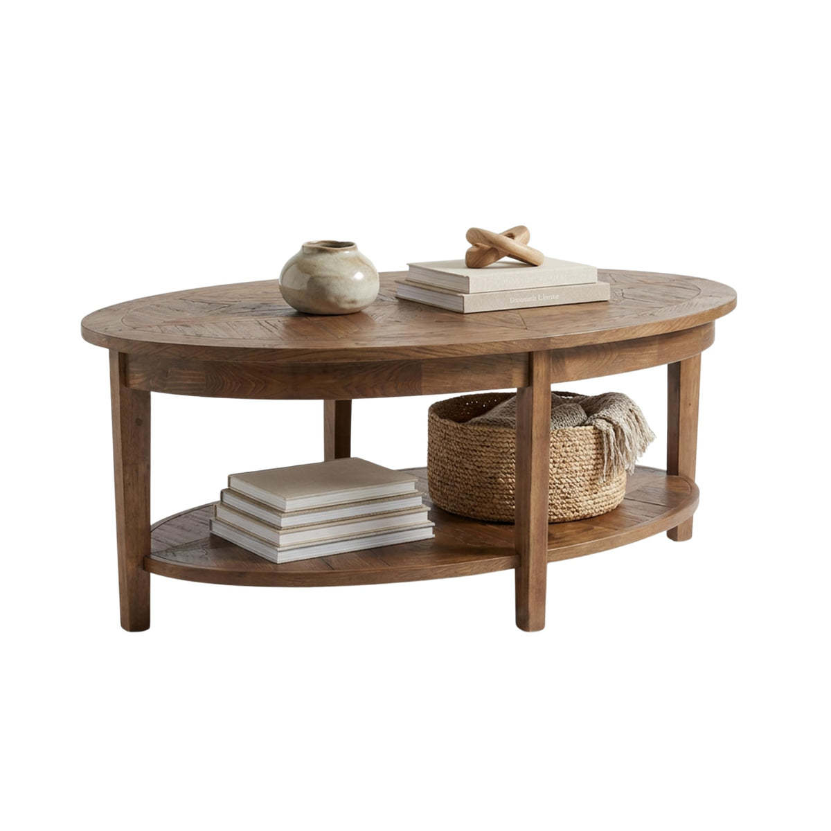 Rustic Oval Coffee Table