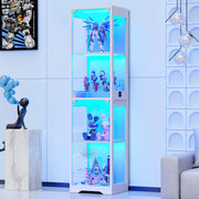 63" Glass Display Cabinet with 3-Color LED Lights