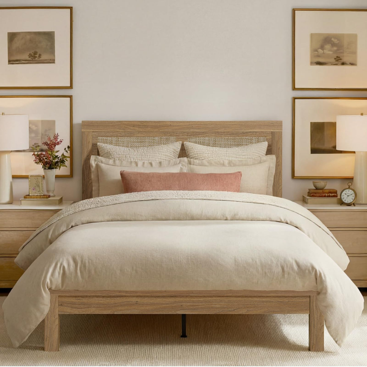 Full Boho Platform Bed Frame