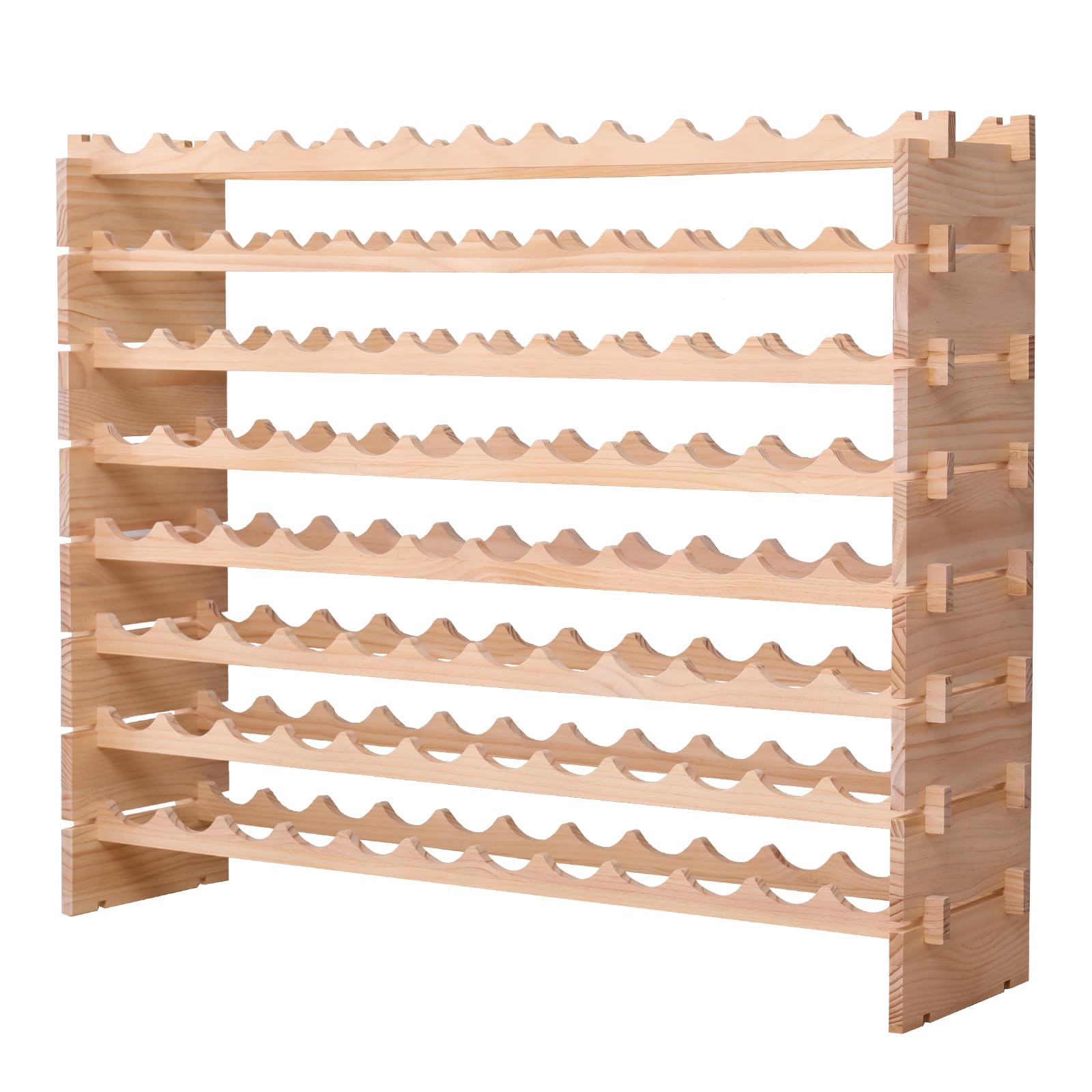 Freestanding Wooden Wine Rack – 96 Bottle Capacity
