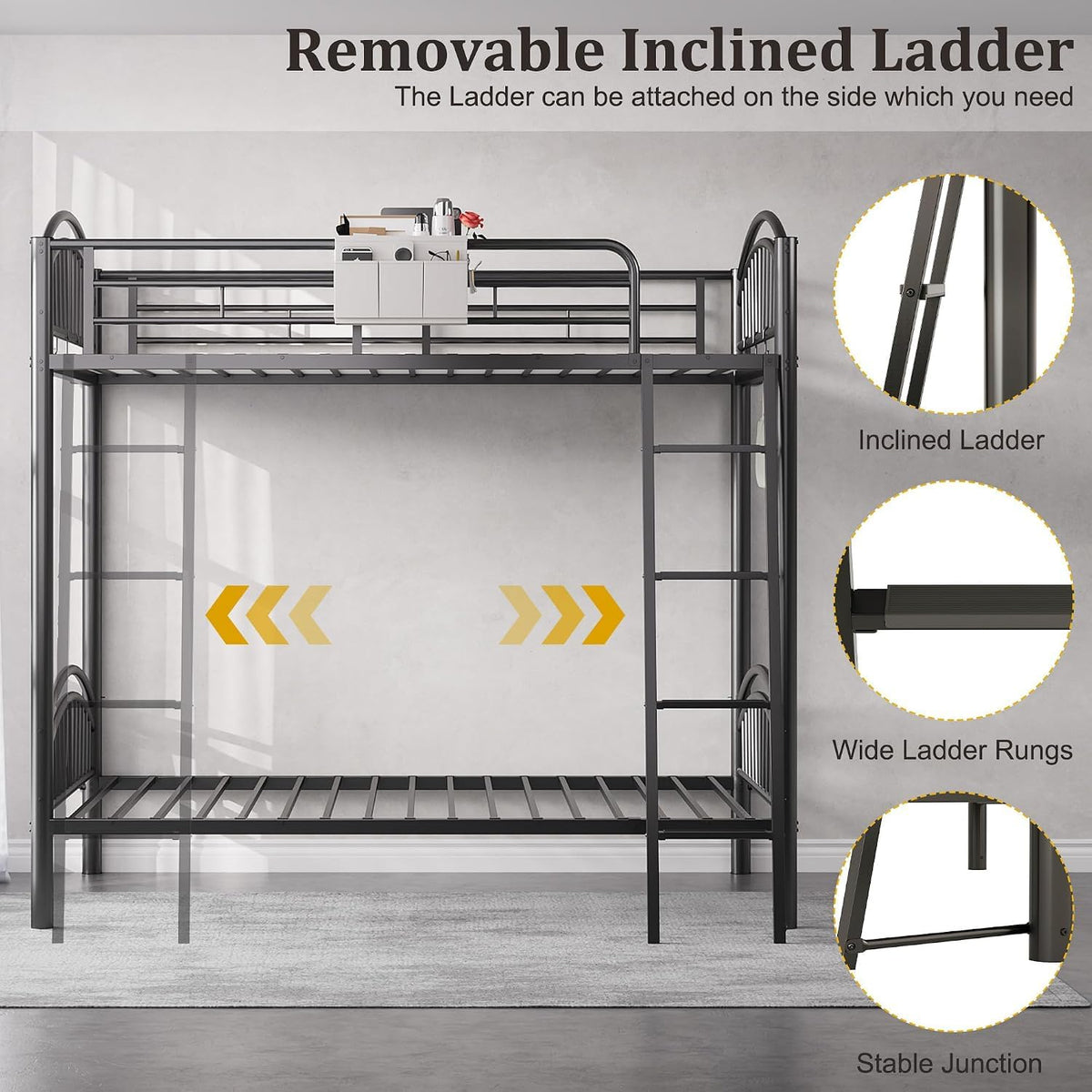 Twin Over Twin Metal Bunk Bed