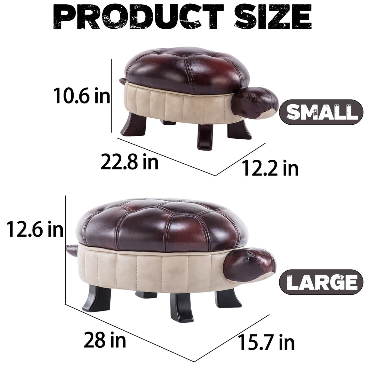 Small Red Turtle Footstool