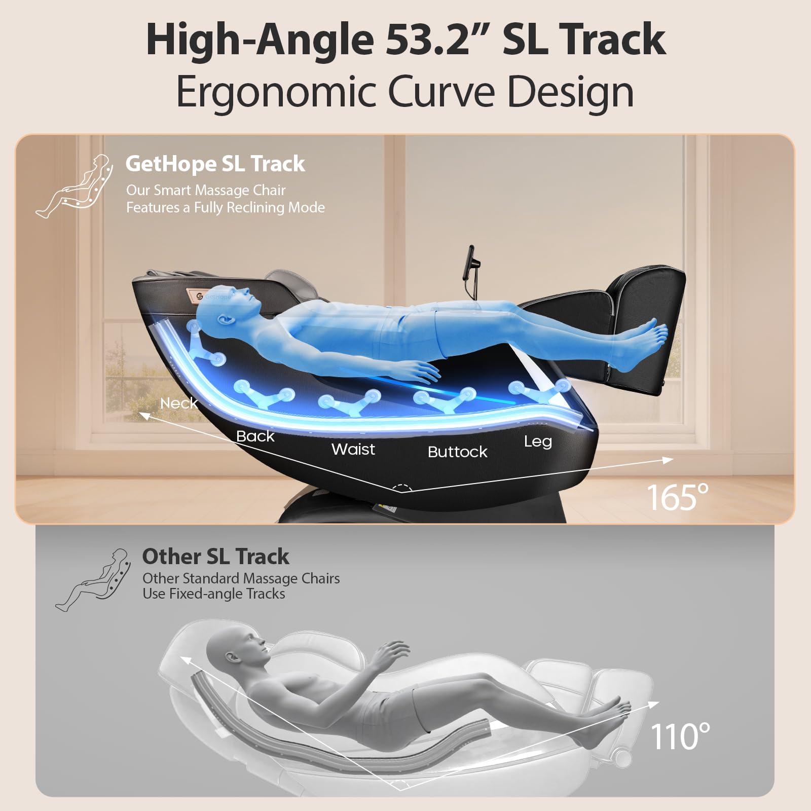 4D Massage Chair with SL-Track & Zero Gravity Recliner