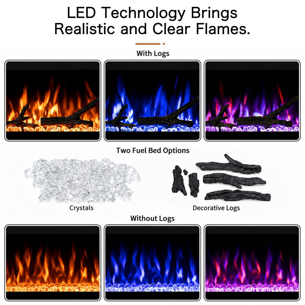 Wall-Mounted Electric Fireplace