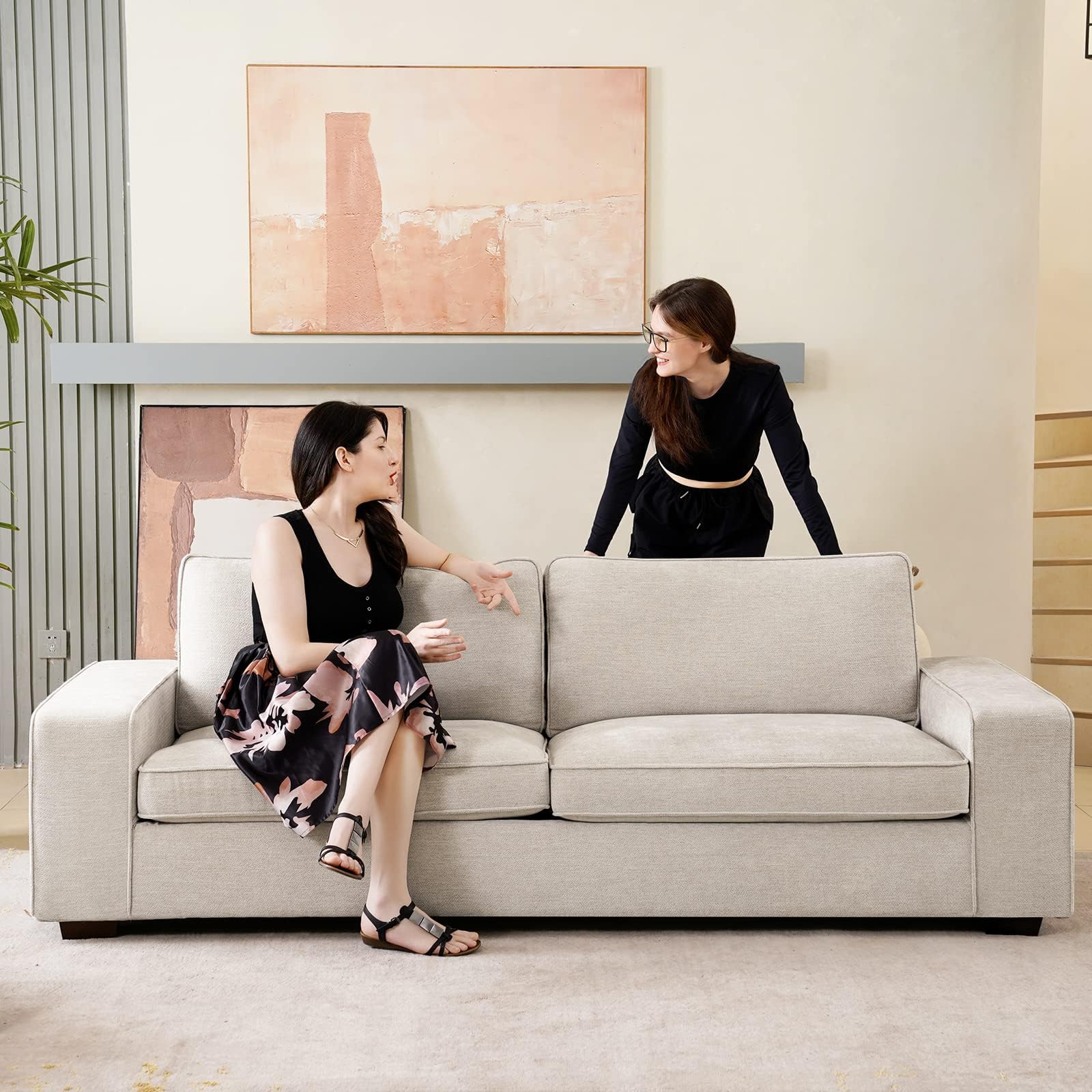 2-Seater Chenille Loveseat Sofa