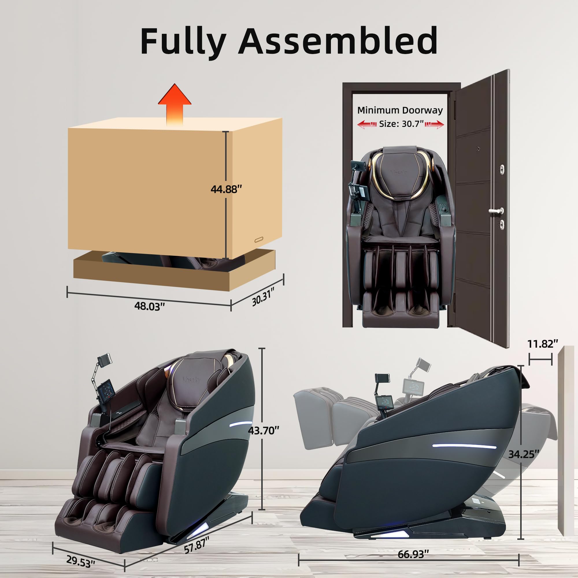4D Full Body Massage Chair with Heat & Zero Gravity