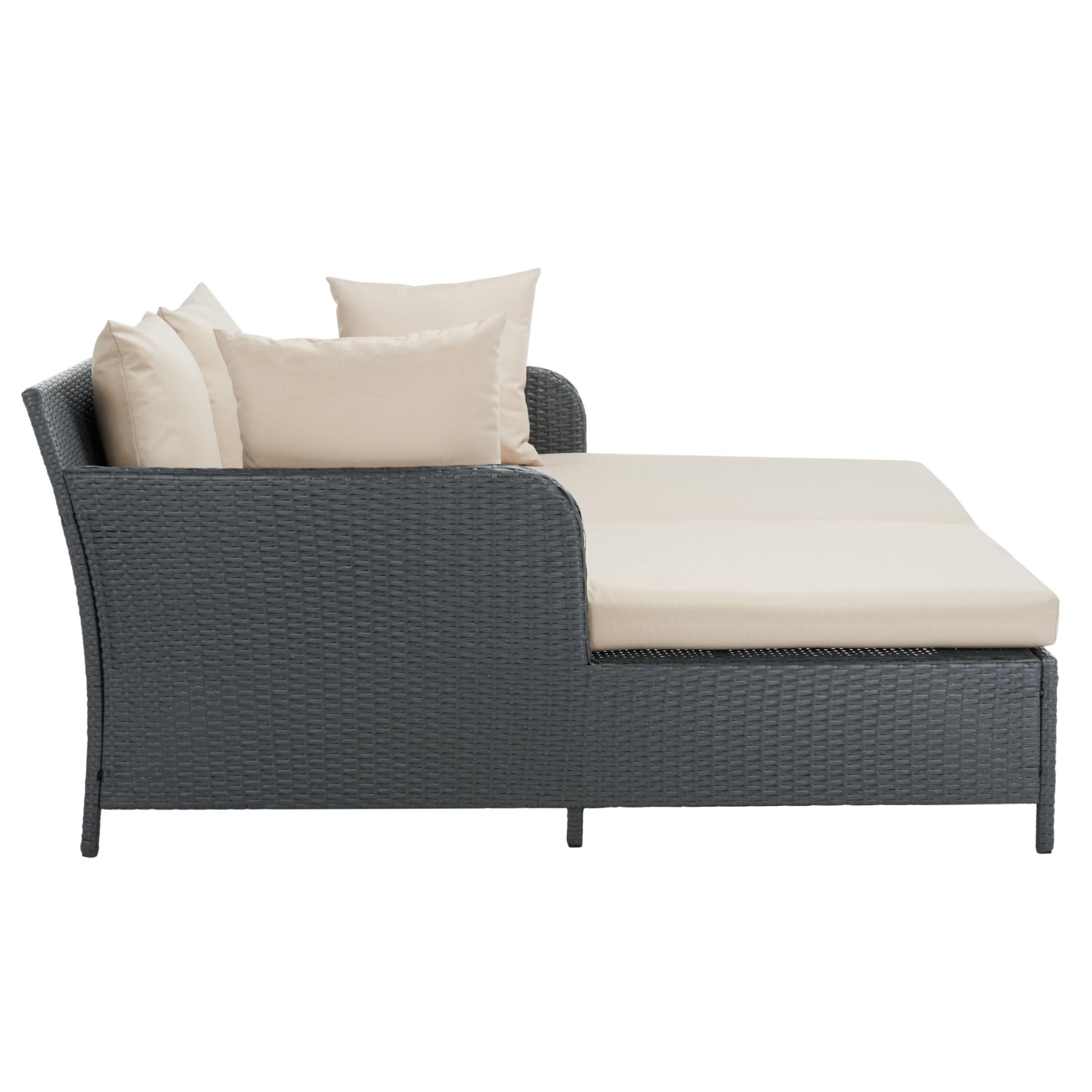 Safavieh Outdoor Collection August Titanium & Sand Daybed