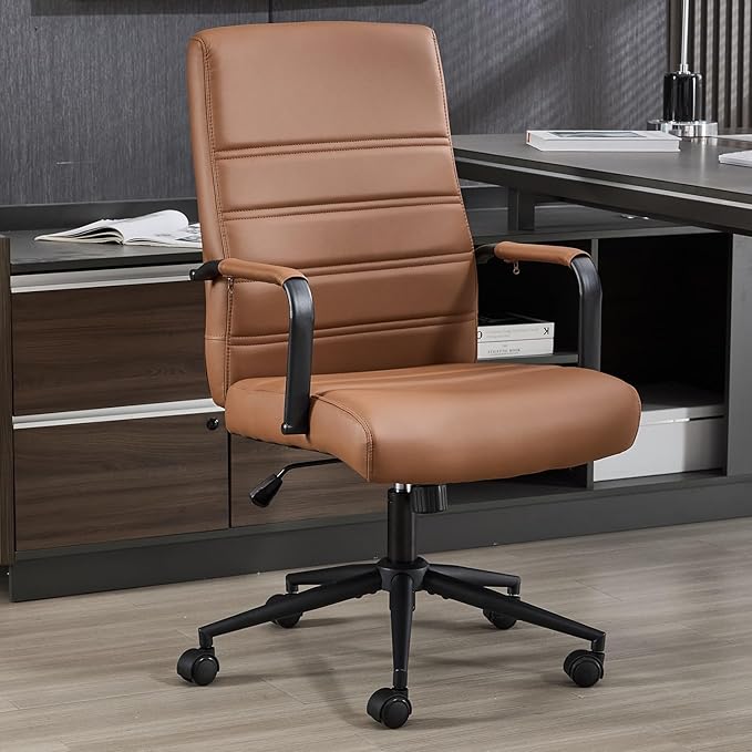 Leather Executive Office Chair with Wheels