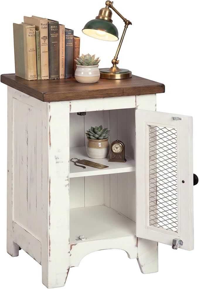 Farmhouse Storage End Table
