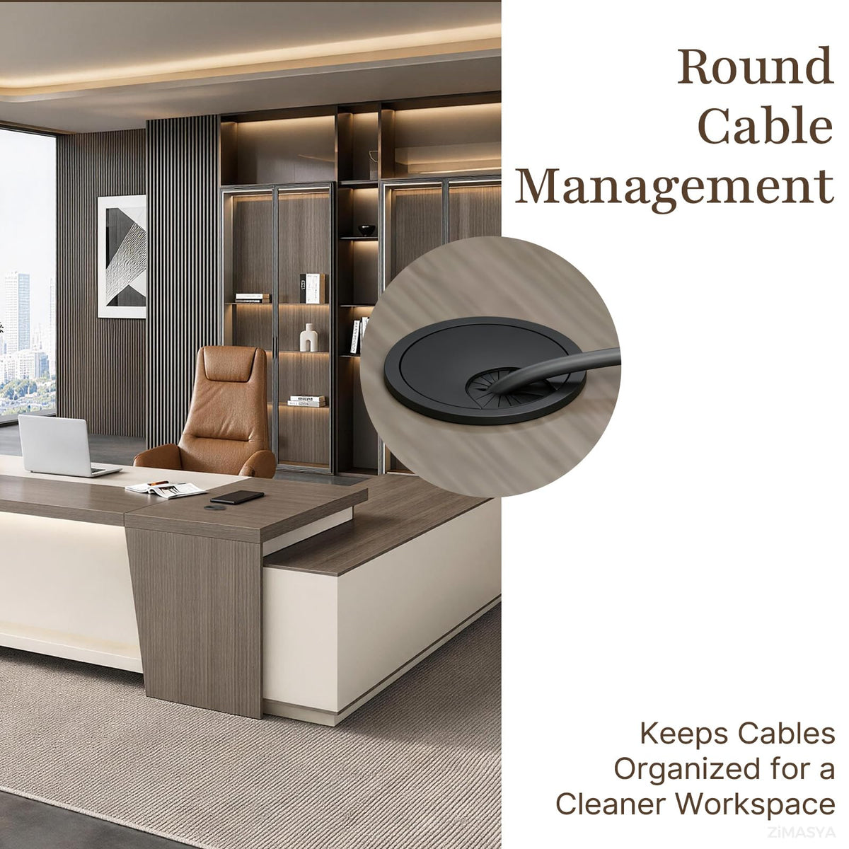 Right-Return L-Shaped Executive Desk