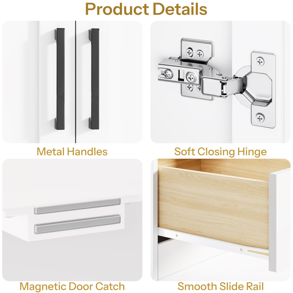 DynJest Armoire Wardrobe Closet with 2 Drawers, 70" Tall Clothing Storage Cabinet with Hanging Rod, 3 Open Shelves & 5 Hooks, 2 Doors Large Capacity Wooden Cabinet for Bedroom, White
