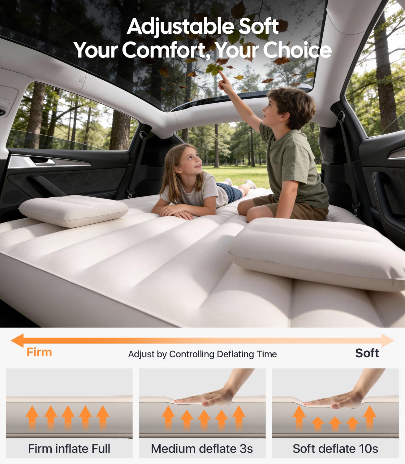 Tesla Model Y Air Mattress with Built-In Pump
