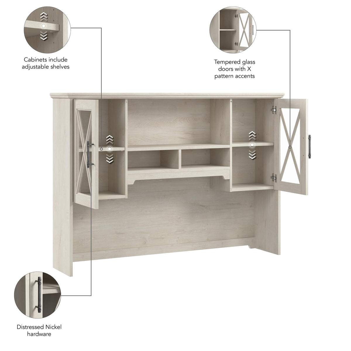 Farmhouse Glass Door Storage Hutch