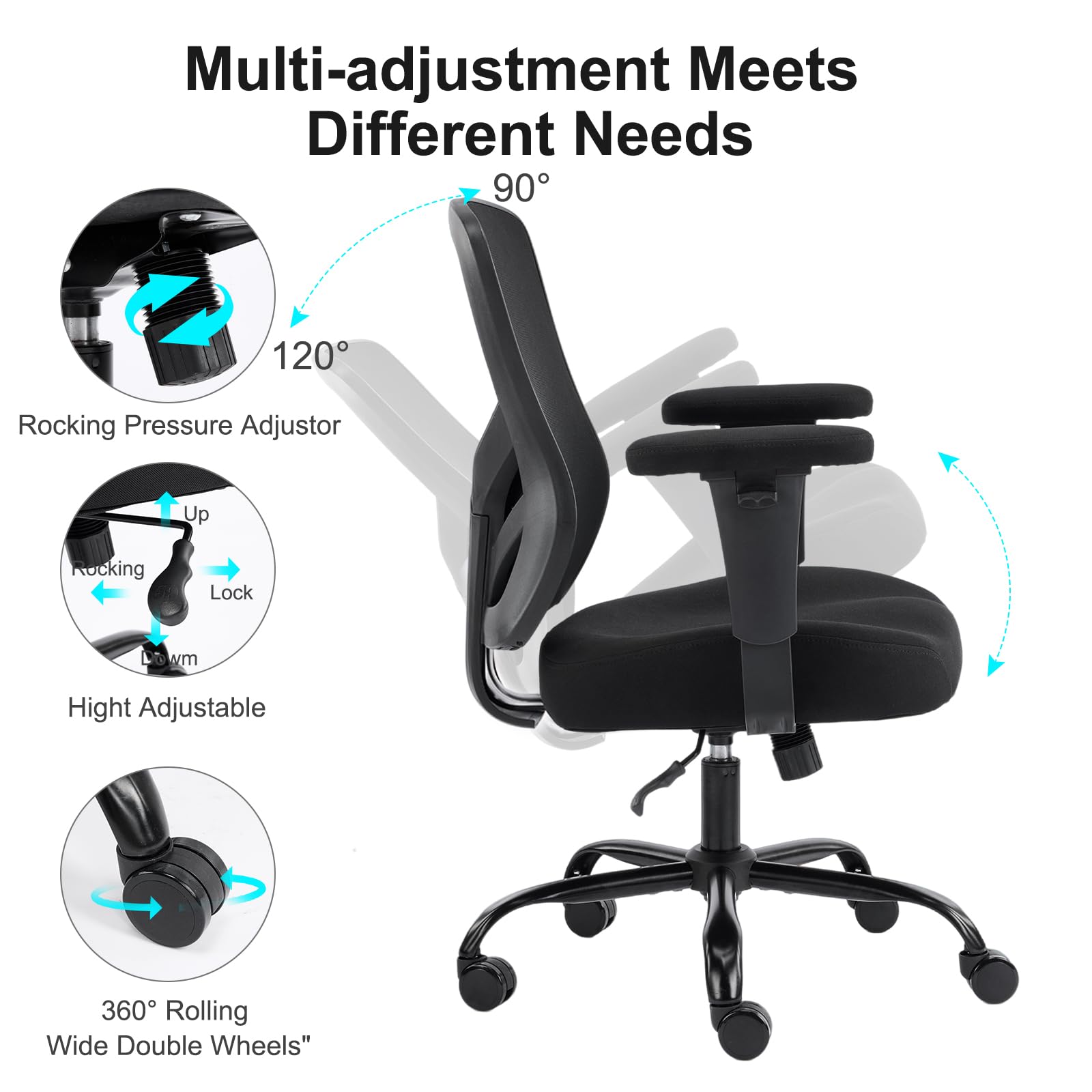 Ergonomic Mesh Office Chair with Lumbar Support