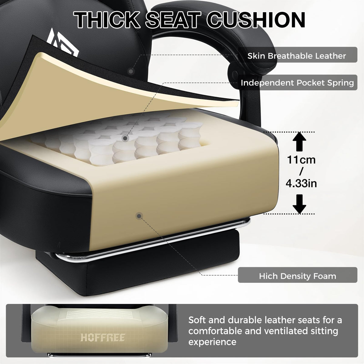 Massage Gaming Chair with Speakers