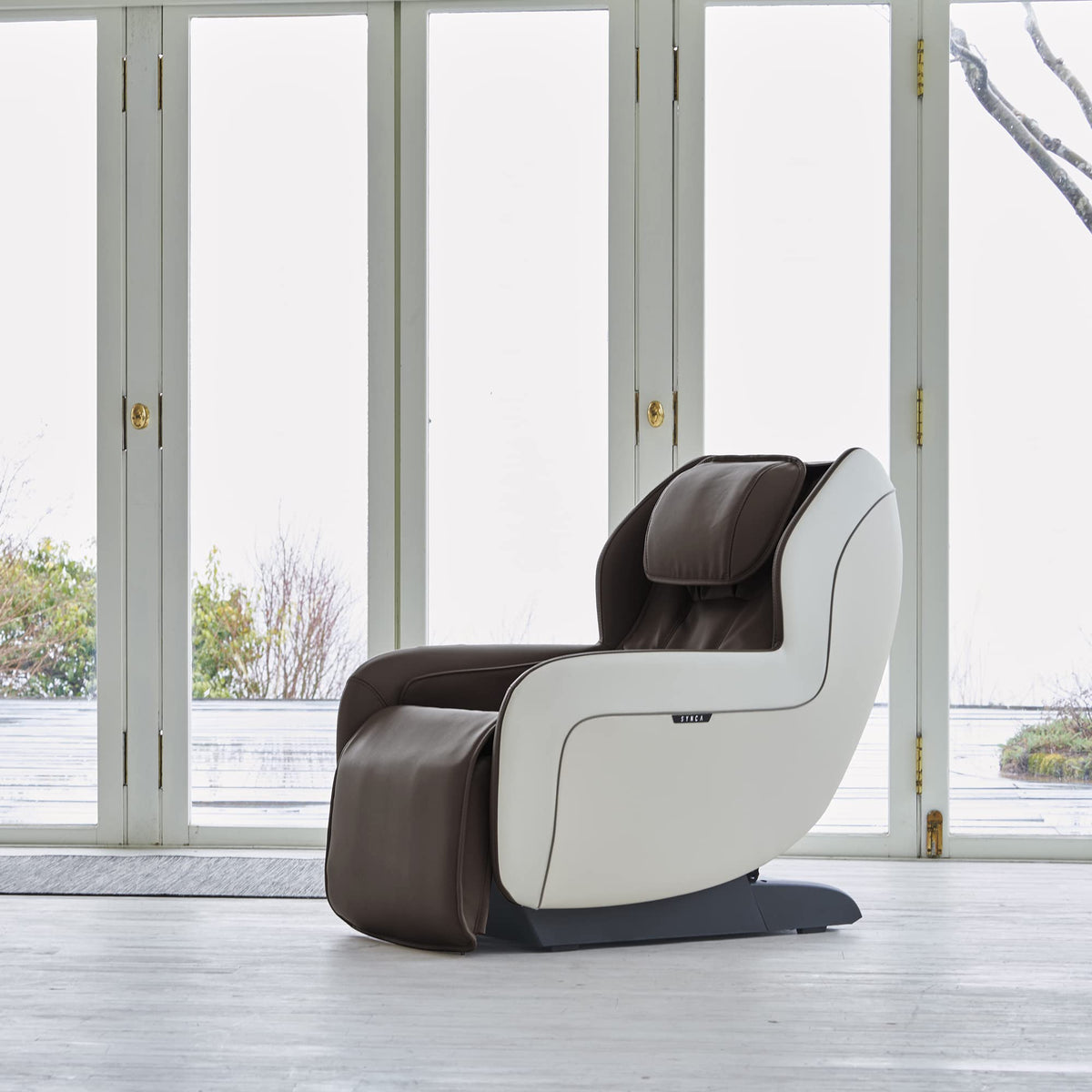 SYNCA Wellness CirC+ Heated Massage Chair - Zero Gravity, SL Track, Wireless Remote, Movement Detection, Compact Design for Quality Comfort, Sophisticated (Espresso)