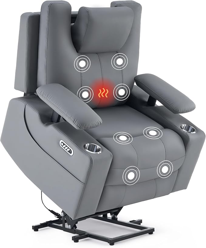 Power Lift Recliner Chair with Massage & Heat