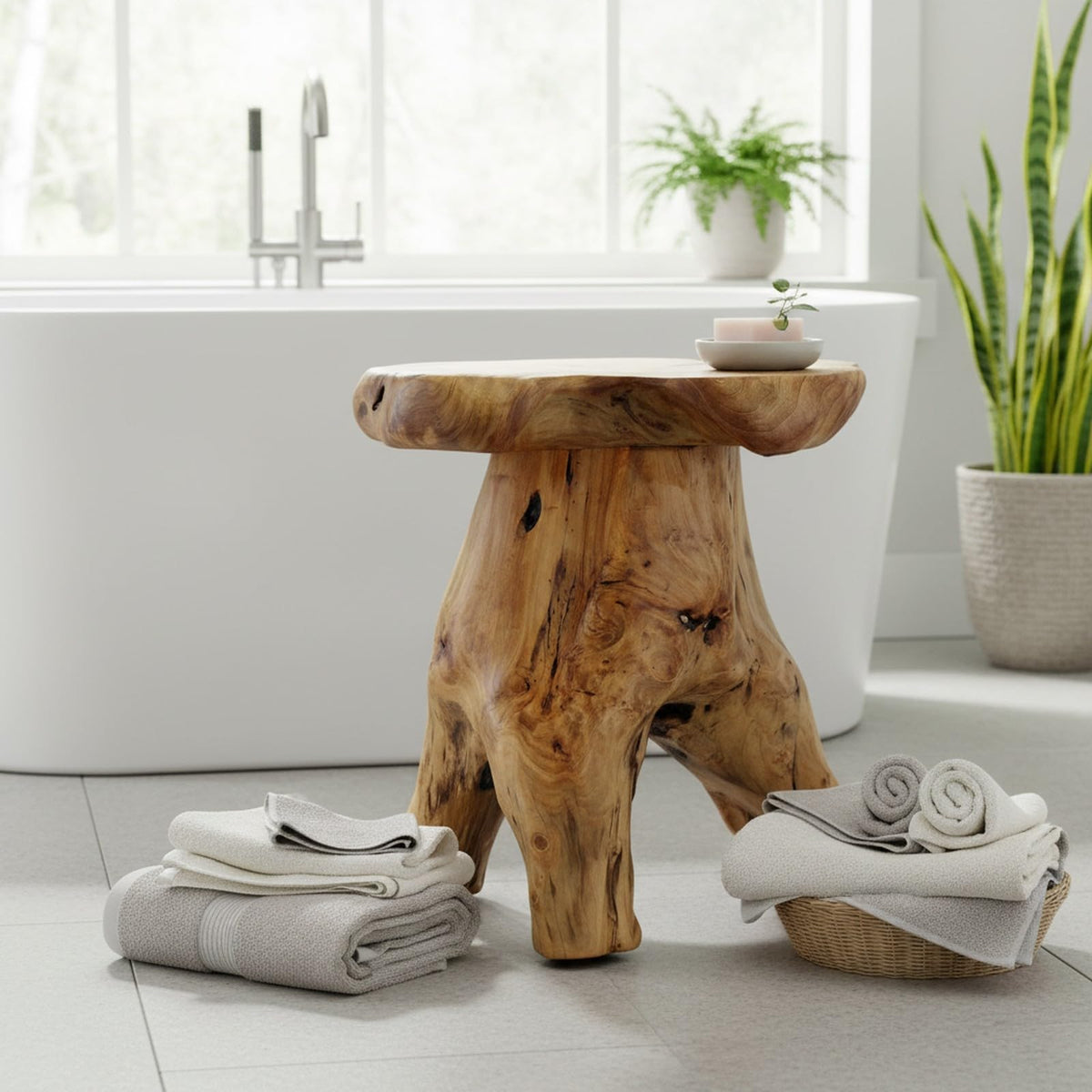 Cedar Stump Side Table