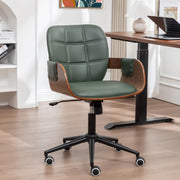 Mid-Century Faux Leather Desk Chair