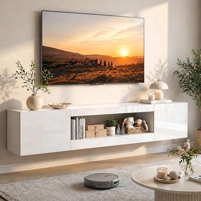 70" Floating TV Stand – Wall Mounted Entertainment Center