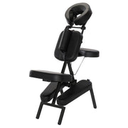 Master Massage Apollo Extra Large Size Portable Massage Chair-Lightweight Aluminum Tattoo Foldable-Sitting Posture Folding Massage Chair-with Larger Cushions and Wheels Bag-in Black