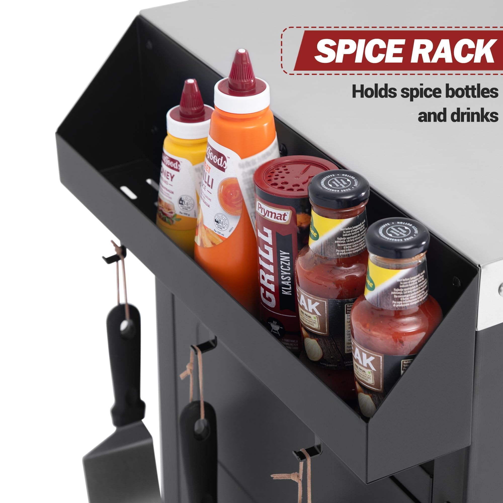 Outdoor Grill Cart with Storage Cabinet