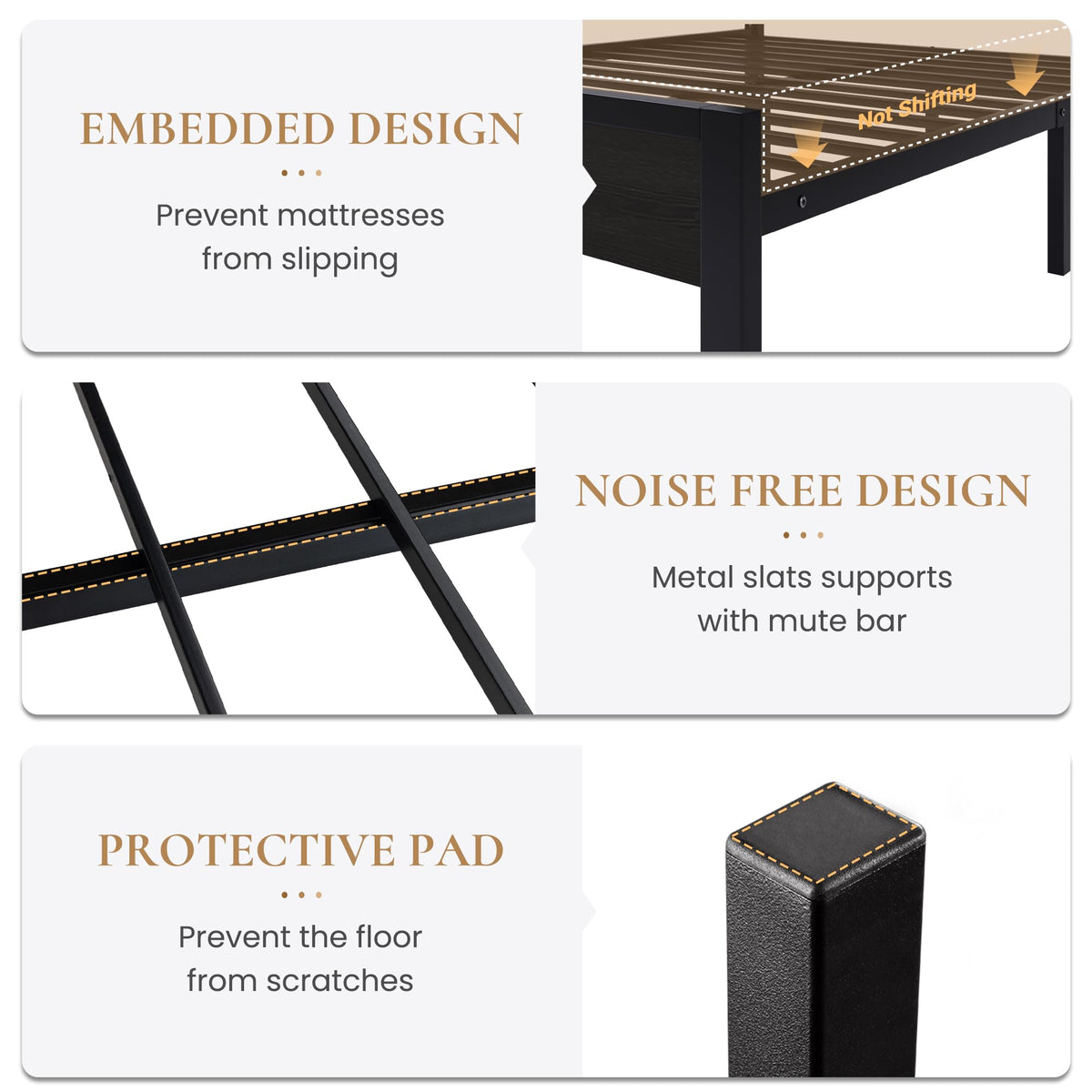 Twin LED Bed Frame with Charging Station