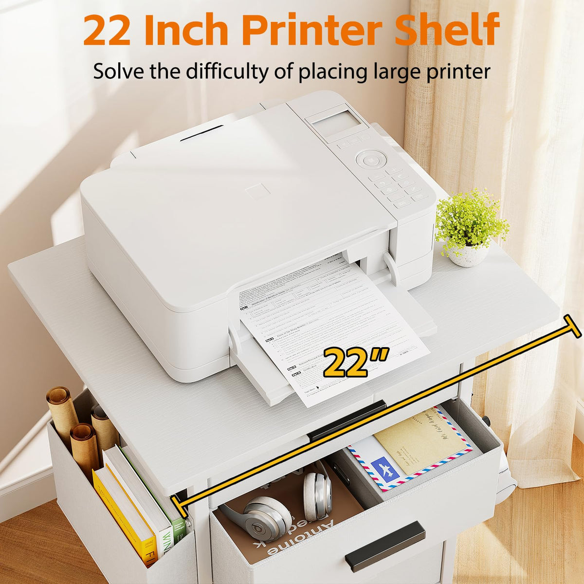 3-Drawer Mobile File Cabinet
