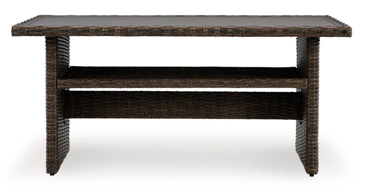 Signature Design by Ashley Brook Ranch Outdoor Dining Table with Storage