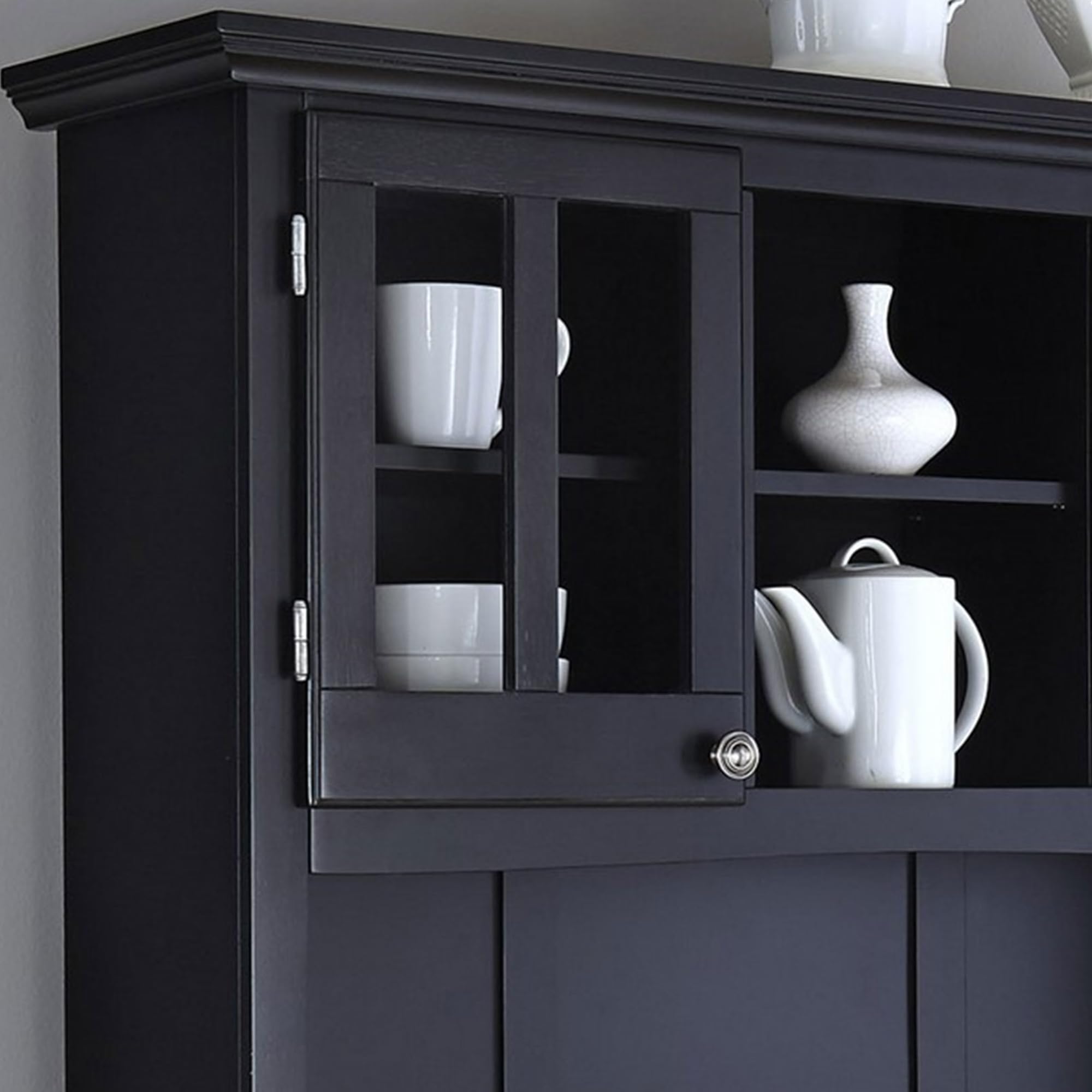 Buffet Server with Hutch – Black