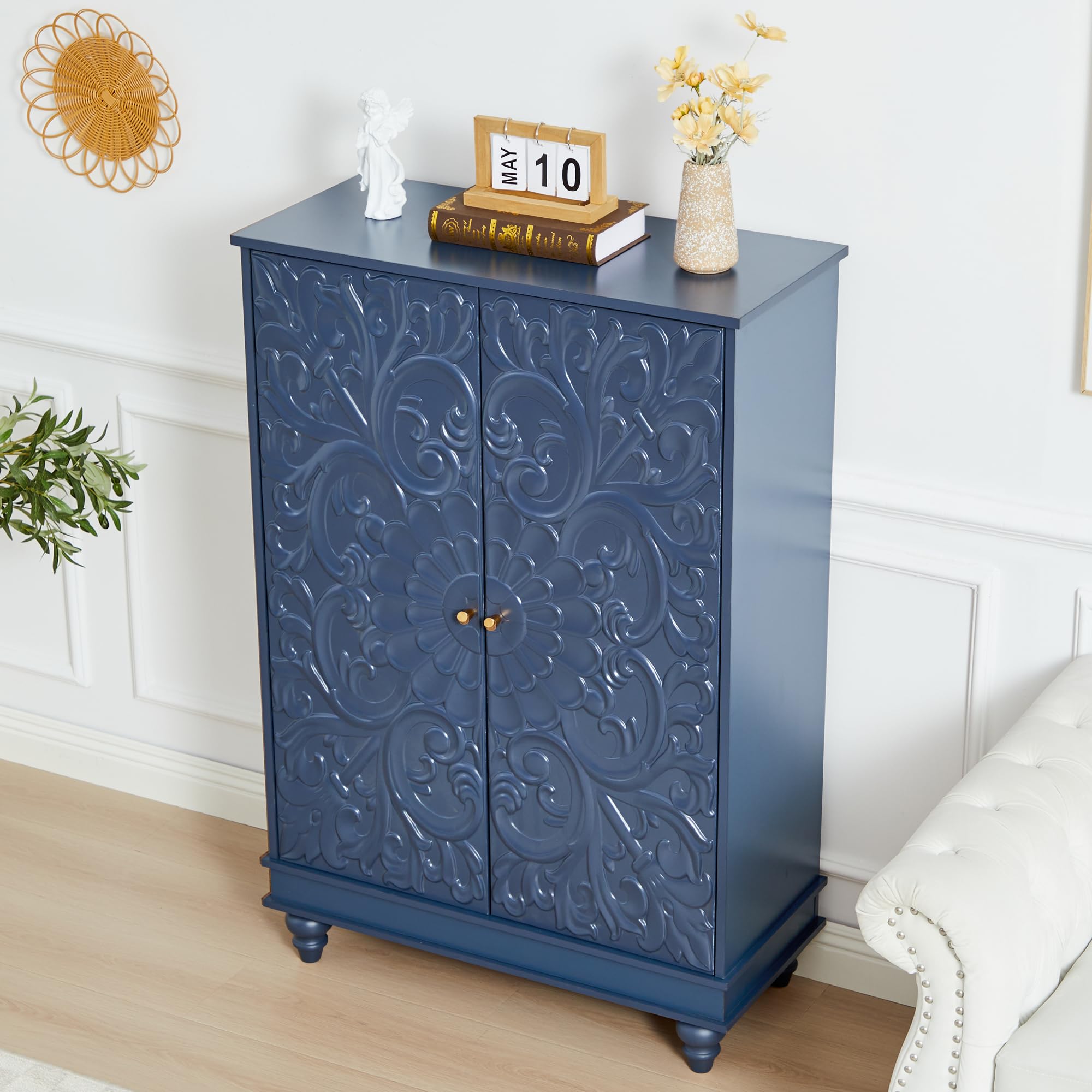 Vintage Sideboard Buffet Cabinet with Adjustable Shelves
