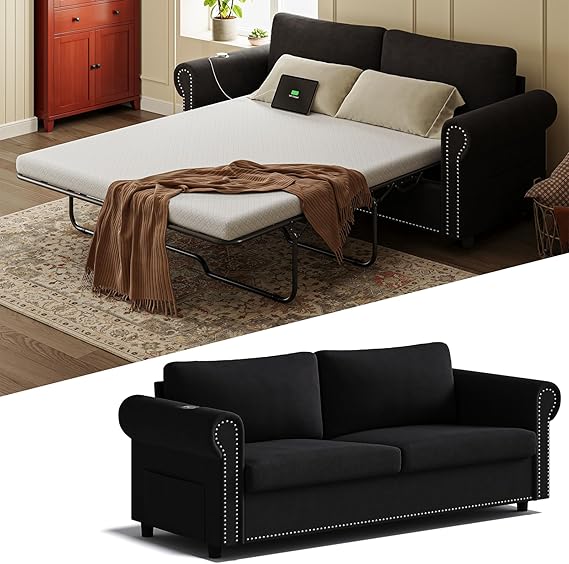 Queen Size Convertible Loveseat Sofa Bed