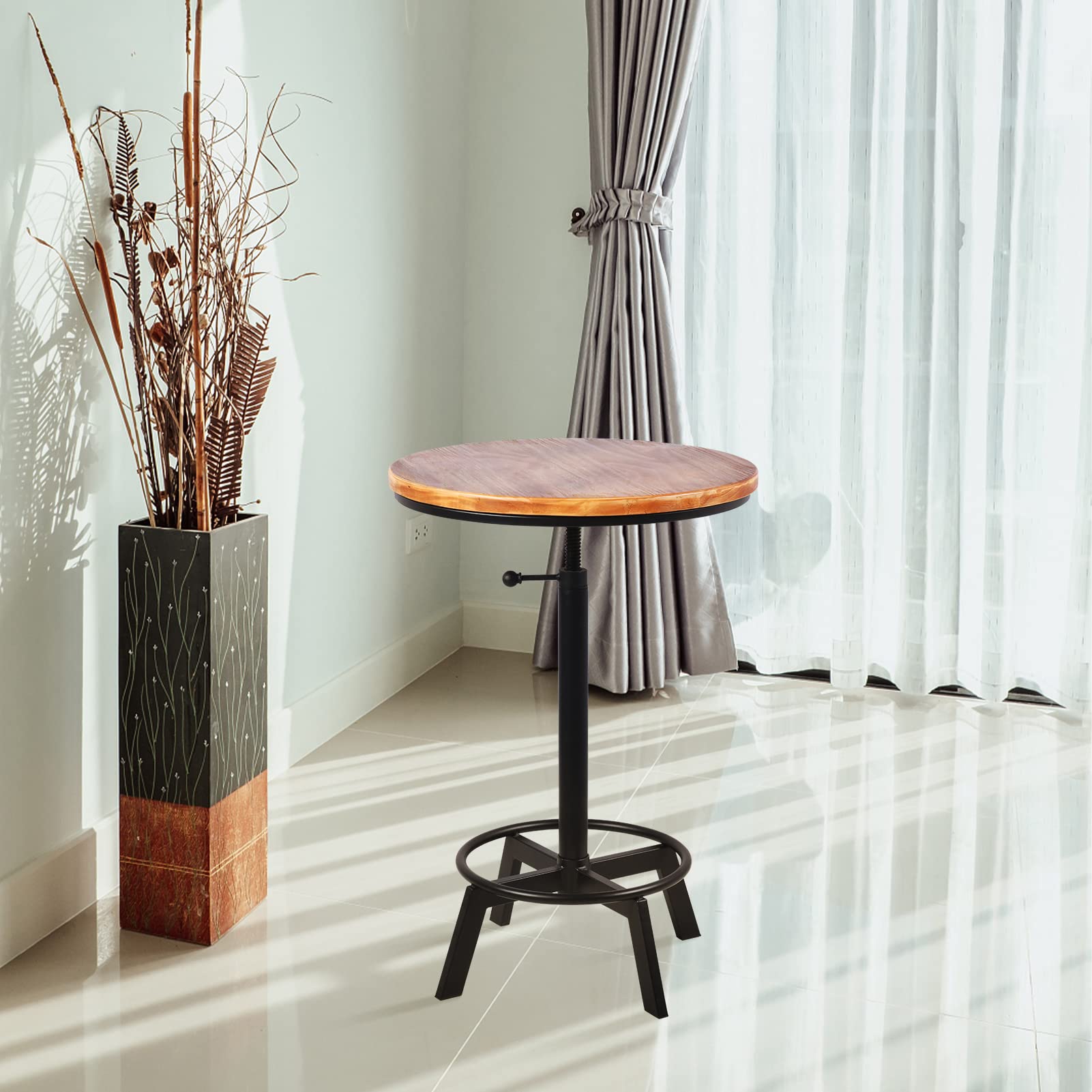 Round Bar Table & Counter Stool Set, 3-Piece