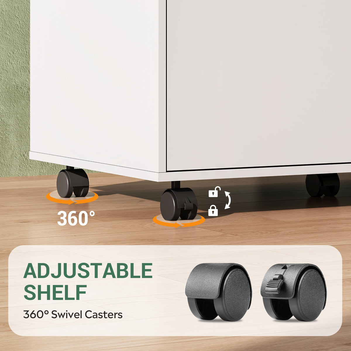 5-Drawer Rolling Storage Cabinet