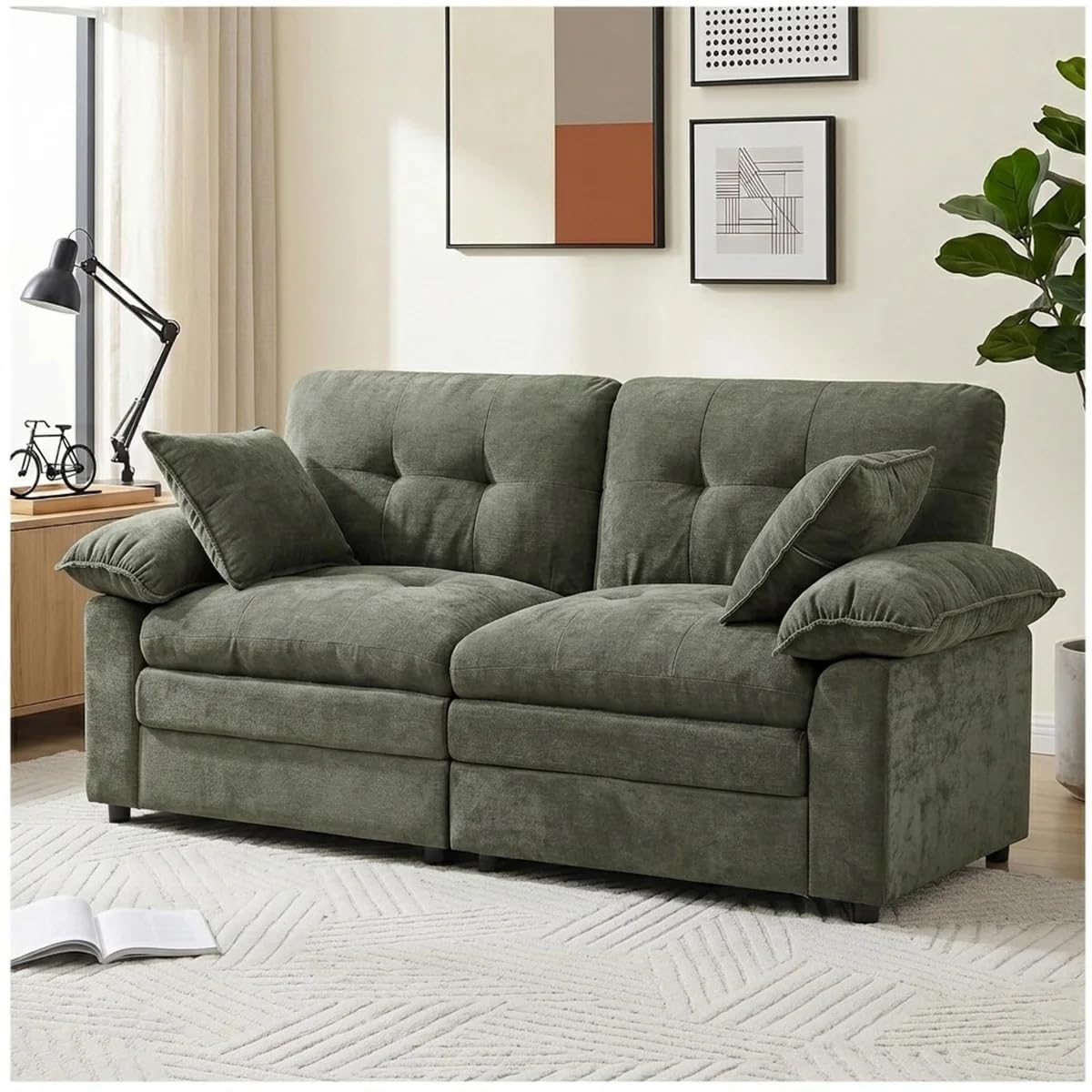 Chenille Deep Seat Loveseat