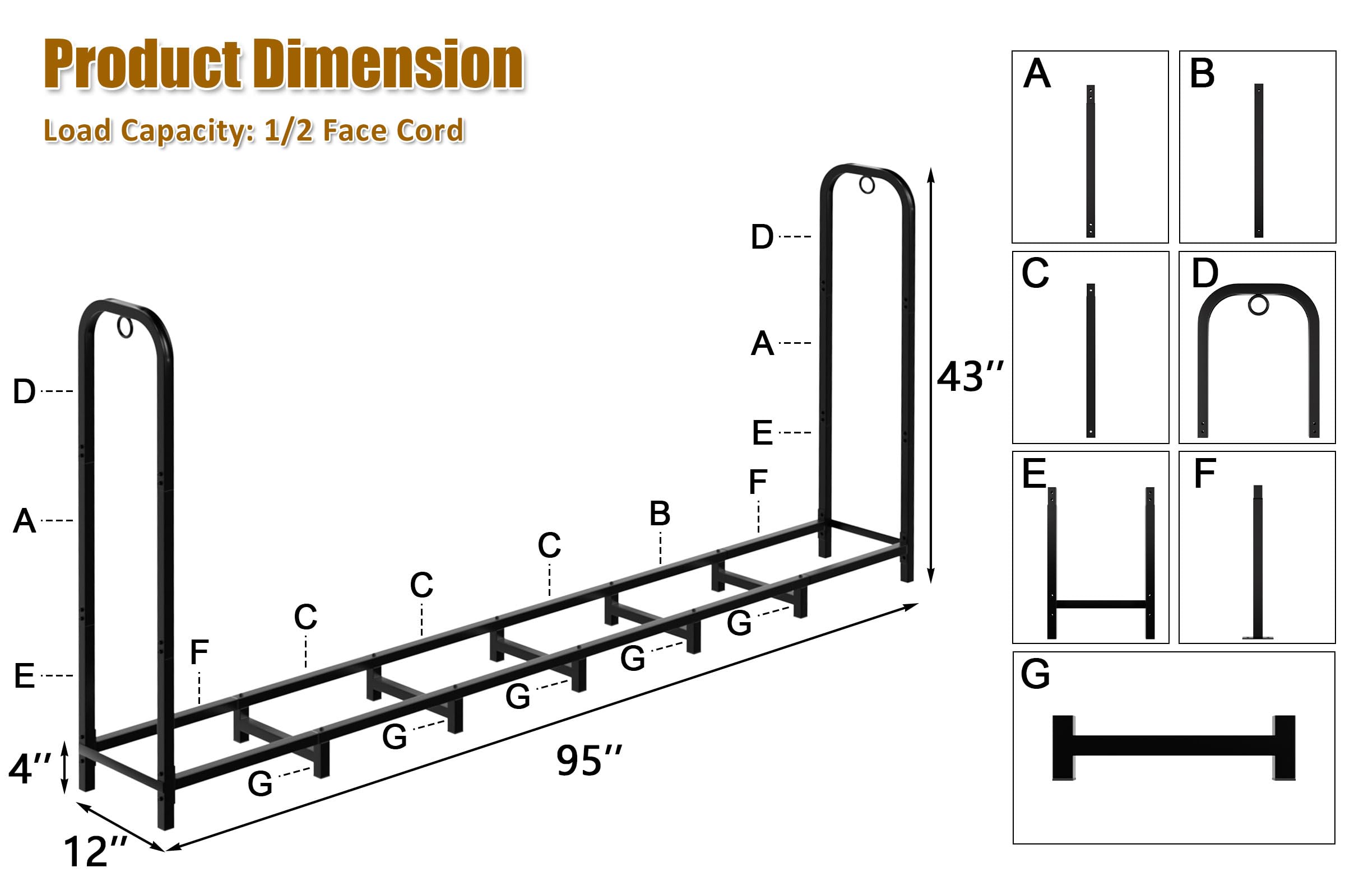 Outdoor & Indoor Firewood Rack