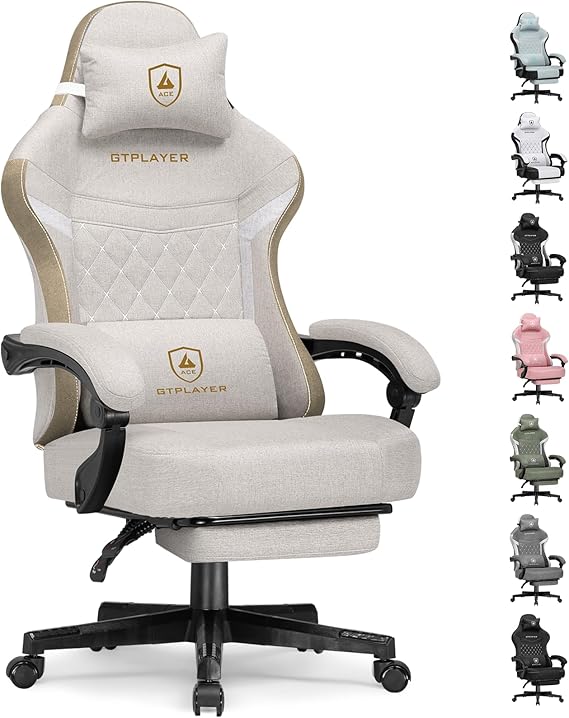Fabric Gaming & Office Chair with Pocket Spring Cushion