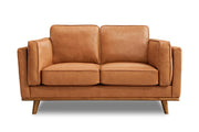 Italian Leather Loveseat