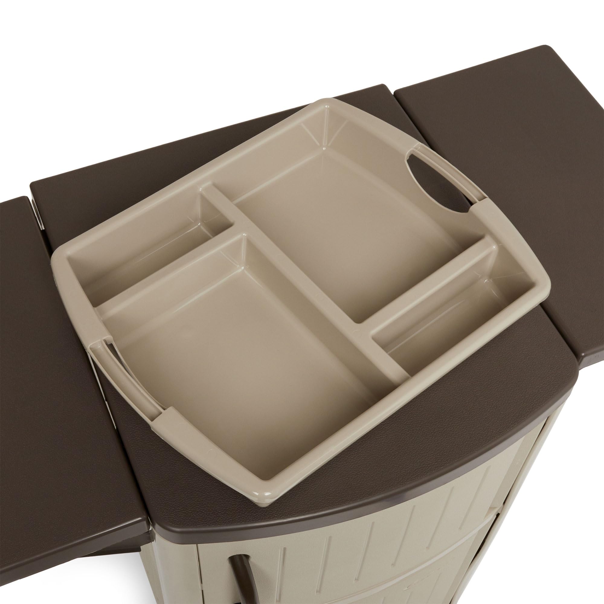Outdoor Grilling Prep Station with Storage
