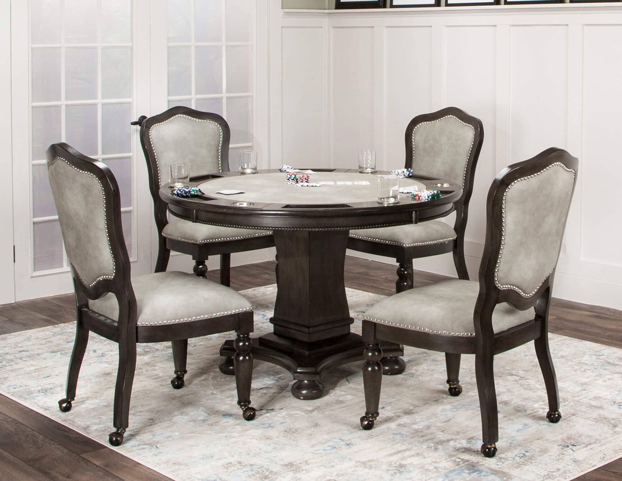 2-in-1 Dining & Poker Game Table